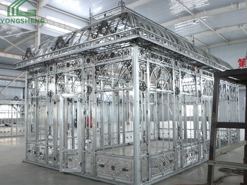 Glass Victorian Steel Garden Greenhouse For Sale
